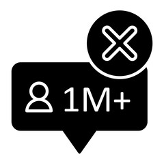 Obraz premium Fake Follower Glyph Icon