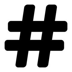 Hashtag Glyph Icon