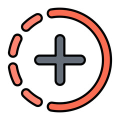 Add Button Line Color Icon