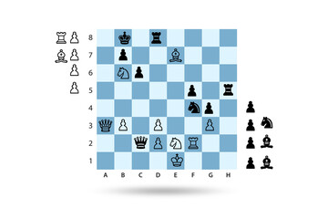 Chess board for strategy game