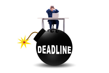 Deadline concept with bomb ready to explode