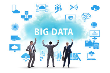 Big data concept with business people