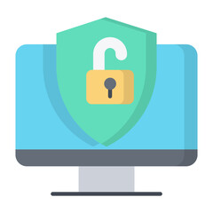 Cyber Security Flat Icon