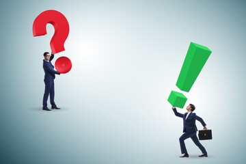 Concept of question and exclamation marks