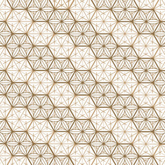 Japanese seamless pattern with geometric pattern vector. Asian background with oriental decoration in vintage style