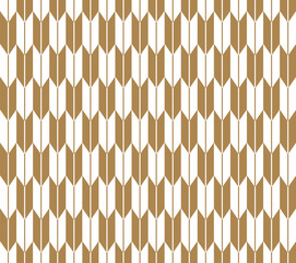 Japanese seamless pattern vector. Gold geometric background.