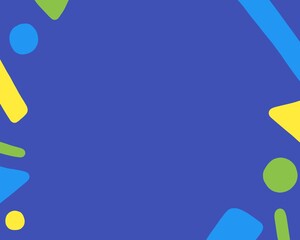 blue background with left and right side frame, blank space presentation page, graphic design background, powerpoint template, portfolio layout, corporate backdrop