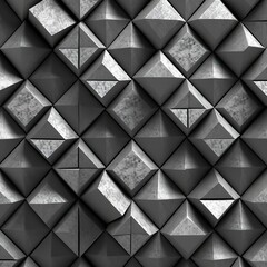 Abstract Monochrome Pattern of Architectural Shapes