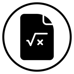 square root glyph icon