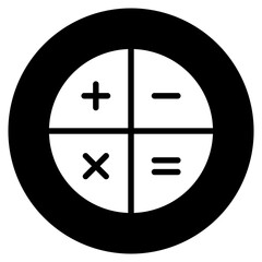 Fototapeta premium calculator glyph icon