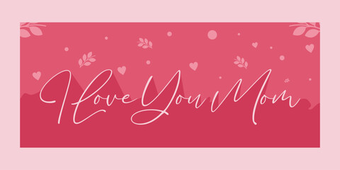 vector greeting mother day with love