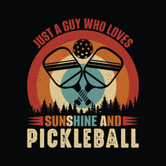Fototapeta na wymiar pickleball t shirt design, pickleball vector, t shirt design