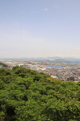 北九州市の高塔山展望台から見た響灘コンビナート