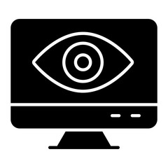 Online Privacy Glyph Icon