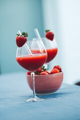 Frischer sommerlicher Strawberry Daiquiri