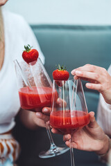 Frischer sommerlicher Strawberry Daiquiri
