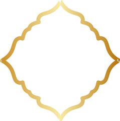 Golden Islamic Arch frame, Islamic Border 