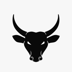 Bull head logo design vector