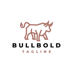 Strong Bull logo design vector