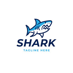 Shark logo design vector