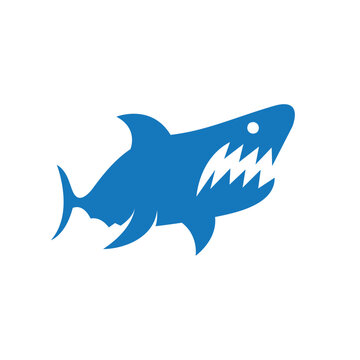 Simple shark logo design vector