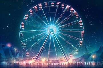 The ferris wheel contains many scientific and technological elements.