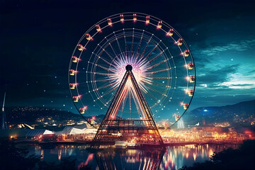 The ferris wheel contains many scientific and technological elements.