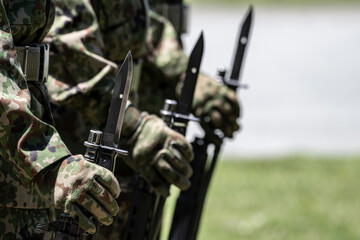 銃剣を付けた小銃（bayonet and service rifle）