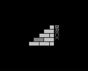 Brick logo design concept for planning and structure.