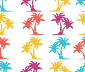 Fototapeta na wymiar design art seamless pattern coconut tree