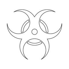 Biohazard icon vector