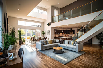 big living room on a open concet house