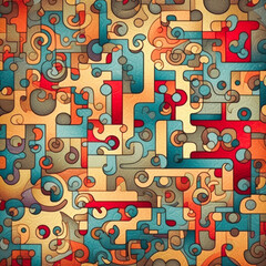 color puzzle pattern