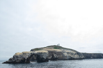 Anacapa Island Light Station and foghorn at Channel Islands National Park, California