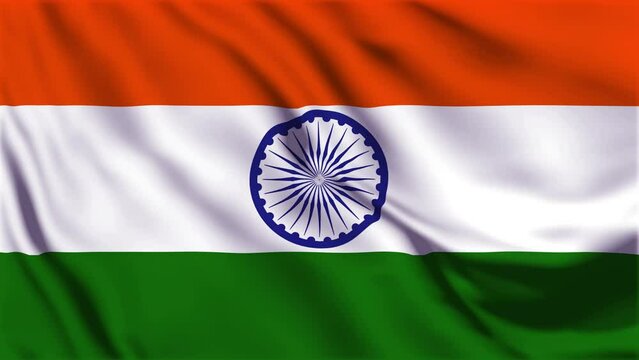 waving indian flag footage for video background wallpaper.