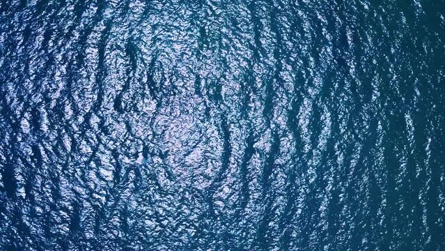 Top view Beautiful sea summer landscape, Waves sea water surface, High quality video Bird's eye view,Sea ocean background