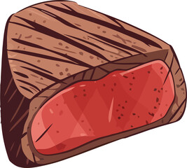 Prime Cut Brazilian Steak Illustration