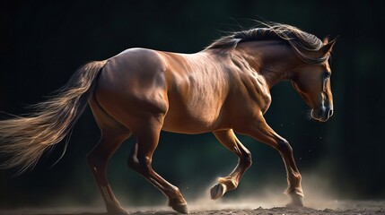 AI Generative. The gentle swishing of a horse's tail