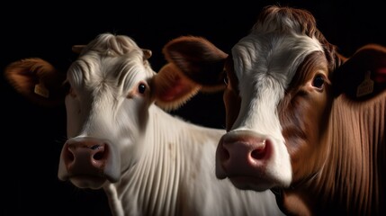 AI Generative. The rhythmic chewing of a cow's cud, accompanied by the occasional satisfied moo