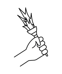 hand holding torch icon, vector best flat icon.