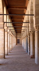 Columns supporting the portico around the courtyard in the Great Mosque of Kairouan in Kairouan, Tunisia
