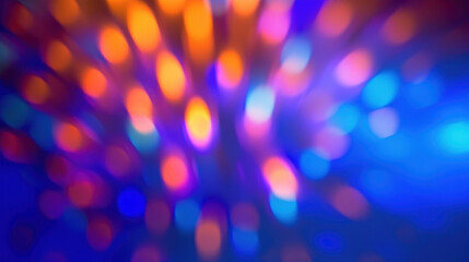 Blurred colorful neon background with abstract shadows and light