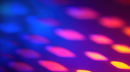 Blurred colorful neon background with abstract shadows and light