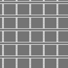 seamless pattern of film strip with a photo of a movie