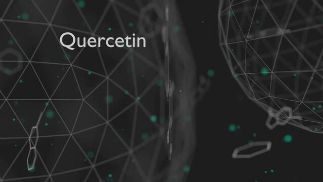 Quercetin or Vitamin P. Plant Flavonol from the Flavonoid Group of Polyphenols. Structural Chemical Formula