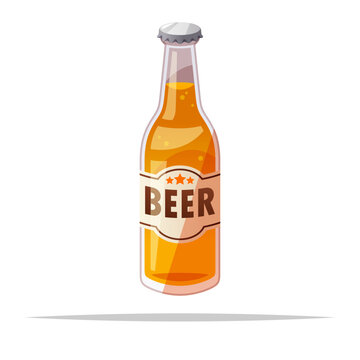 Bottle of beer vector isolated illustration
