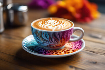 Fototapeta premium hot drink coffee on background