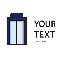 Elevator logo icon vector isolated on white background. for app web logo banner poster icon - Vector