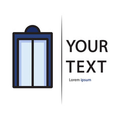 Elevator logo icon vector isolated on white background. for app web logo banner poster icon - Vector