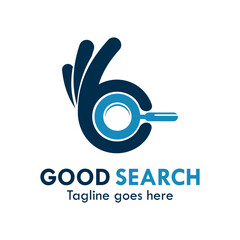 Good search design logo template illustration